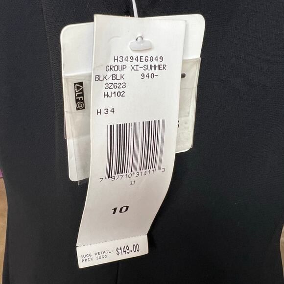 Jones New York Black beaded Sleeveless Sweetheart Sheath Dress NEW cocktail - Picture 9 of 10